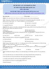 Đề thi thử Hóa lần 1 THPT năm 2025 Sở GD Hà Tĩnh